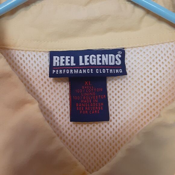 Reel Legends Adult Mens XL Vented Fishing Short Sleeve Shirt Outdoor Yellow - Picture 5 of 9